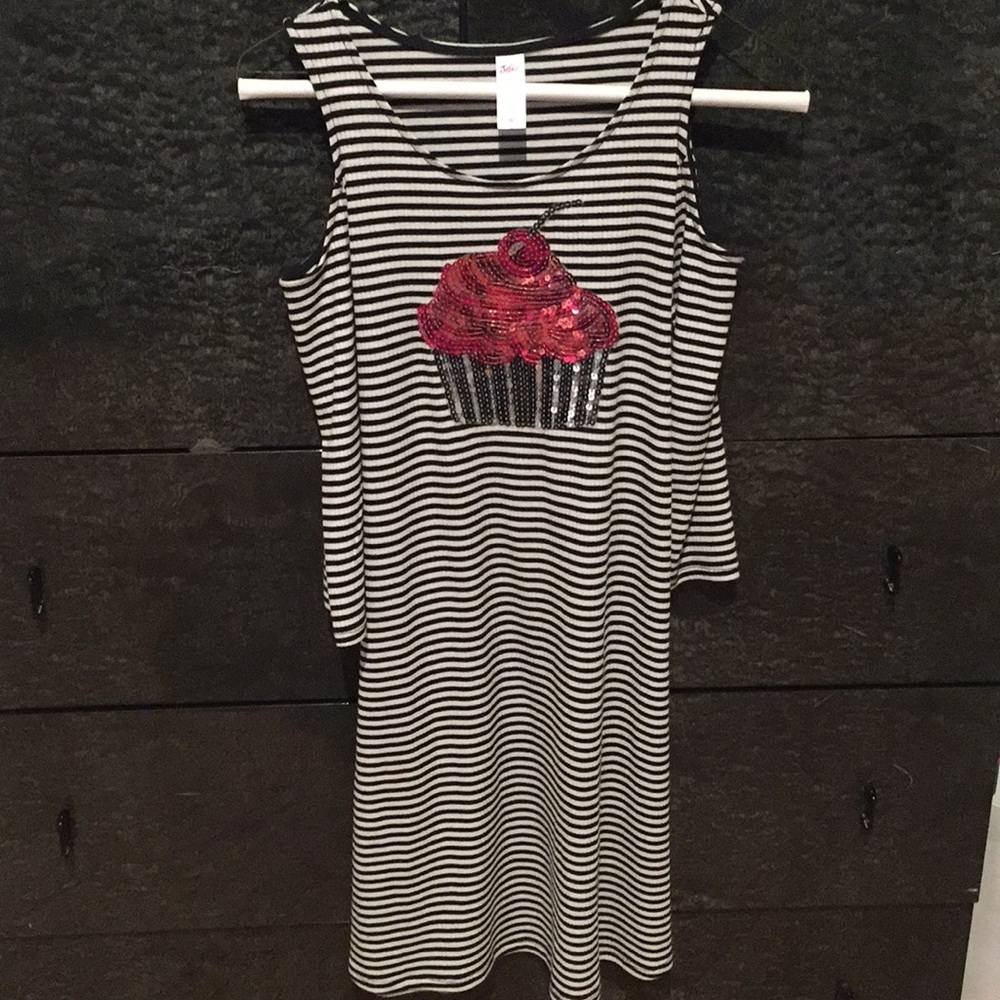 Girls justice cupcake dress size 12 adorable
